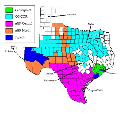 Deregulated Cities in Texas