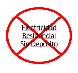 Electricidad en el hogar sin depósito