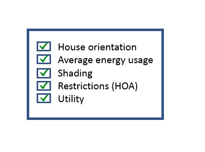 Home Check List for Solar