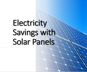 Electricity Savings with solar panels