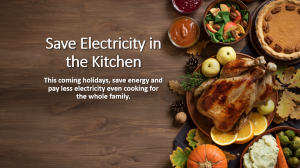 Save Electricity in the Kitchen